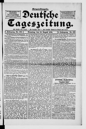 Deutsche Tageszeitung vom 25.08.1896
