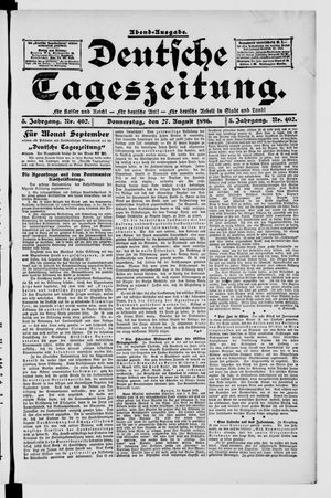 Deutsche Tageszeitung on Aug 27, 1896