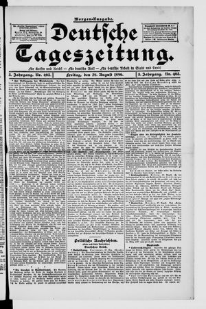 Deutsche Tageszeitung on Aug 28, 1896