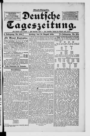 Deutsche Tageszeitung on Aug 28, 1896
