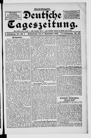Deutsche Tageszeitung vom 05.09.1896