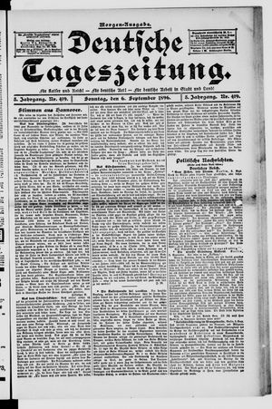 Deutsche Tageszeitung vom 06.09.1896