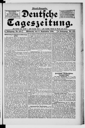 Deutsche Tageszeitung vom 09.09.1896