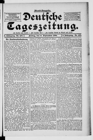 Deutsche Tageszeitung vom 11.09.1896