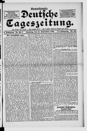 Deutsche Tageszeitung vom 13.09.1896