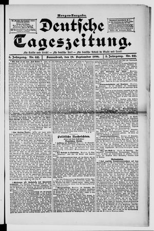 Deutsche Tageszeitung vom 19.09.1896