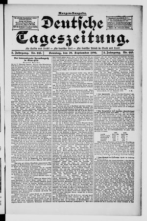 Deutsche Tageszeitung vom 20.09.1896