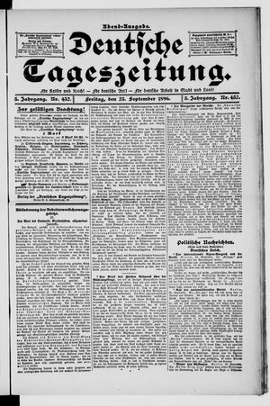 Deutsche Tageszeitung vom 25.09.1896