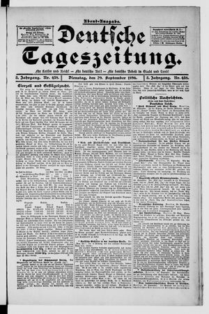 Deutsche Tageszeitung on Sep 29, 1896