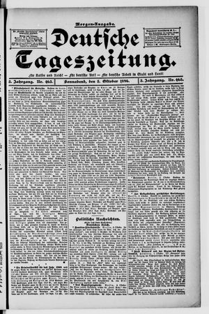 Deutsche Tageszeitung vom 03.10.1896