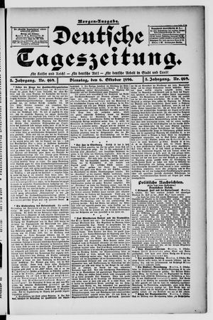 Deutsche Tageszeitung vom 06.10.1896
