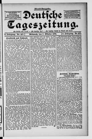 Deutsche Tageszeitung vom 07.10.1896