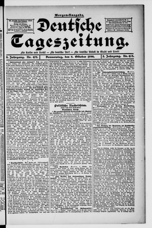Deutsche Tageszeitung vom 08.10.1896