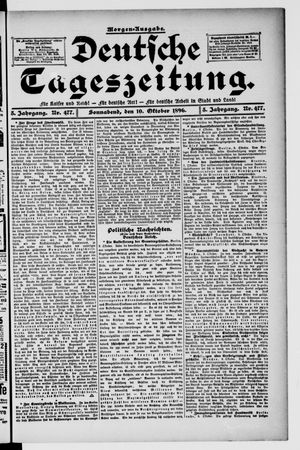Deutsche Tageszeitung vom 10.10.1896