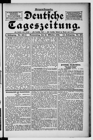 Deutsche Tageszeitung vom 15.10.1896