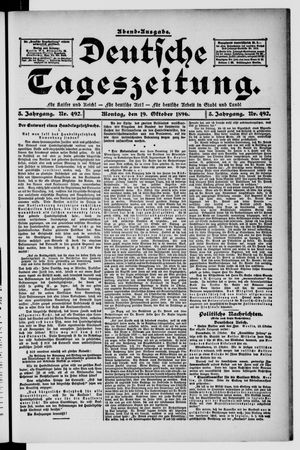 Deutsche Tageszeitung vom 19.10.1896