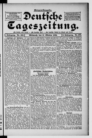 Deutsche Tageszeitung vom 21.10.1896