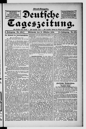 Deutsche Tageszeitung vom 21.10.1896