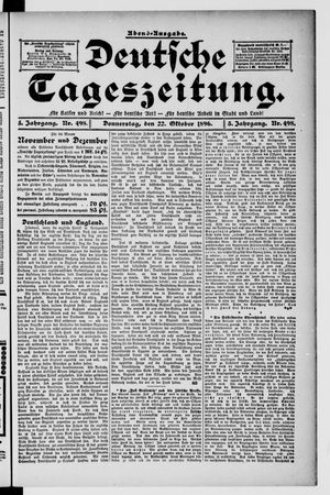 Deutsche Tageszeitung vom 22.10.1896