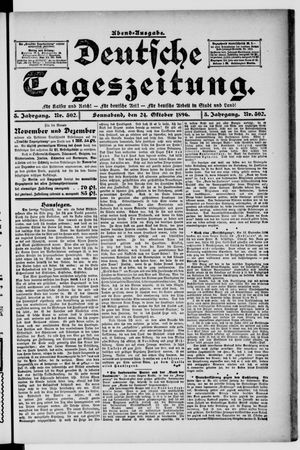 Deutsche Tageszeitung vom 24.10.1896
