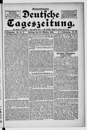 Deutsche Tageszeitung vom 30.10.1896