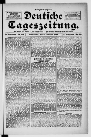 Deutsche Tageszeitung vom 31.10.1896