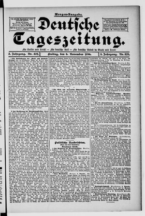 Deutsche Tageszeitung vom 06.11.1896