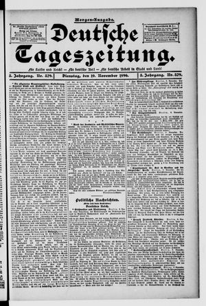 Deutsche Tageszeitung vom 10.11.1896