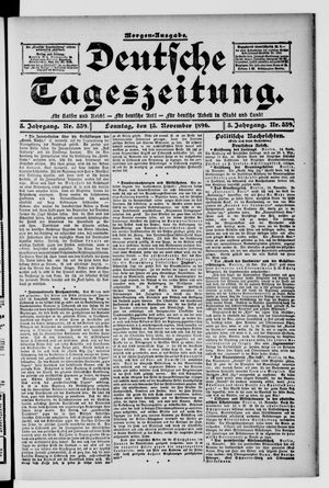 Deutsche Tageszeitung vom 15.11.1896