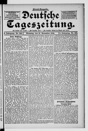 Deutsche Tageszeitung vom 17.11.1896