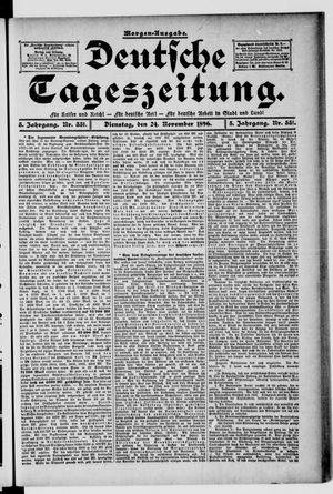 Deutsche Tageszeitung vom 24.11.1896