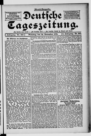Deutsche Tageszeitung vom 24.11.1896