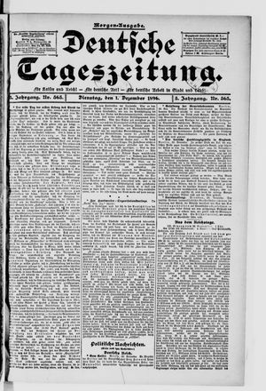Deutsche Tageszeitung vom 01.12.1896