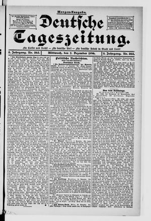 Deutsche Tageszeitung vom 02.12.1896