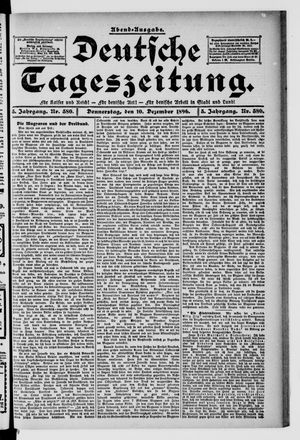 Deutsche Tageszeitung vom 10.12.1896