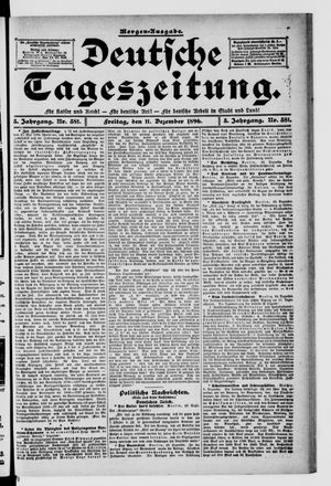 Deutsche Tageszeitung vom 11.12.1896