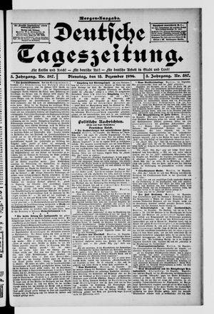 Deutsche Tageszeitung on Dec 15, 1896