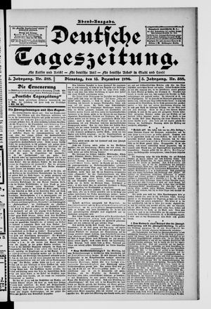 Deutsche Tageszeitung on Dec 15, 1896