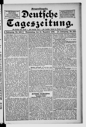 Deutsche Tageszeitung on Dec 24, 1896