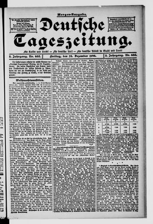 Deutsche Tageszeitung vom 25.12.1896