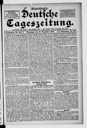 Deutsche Tageszeitung vom 29.12.1896