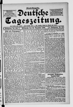 Deutsche Tageszeitung vom 30.12.1896