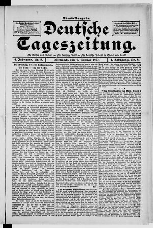 Deutsche Tageszeitung vom 06.01.1897