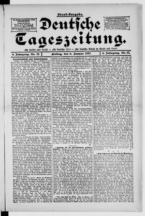 Deutsche Tageszeitung vom 08.01.1897