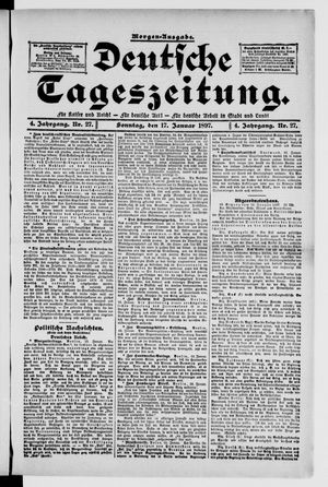 Deutsche Tageszeitung on Jan 17, 1897