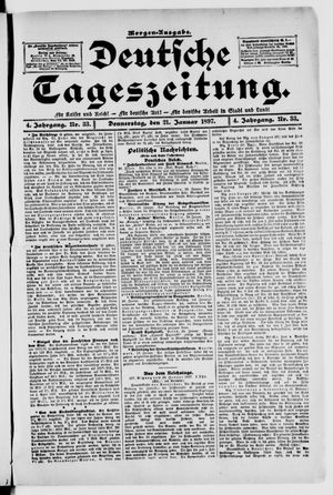 Deutsche Tageszeitung vom 21.01.1897