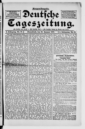 Deutsche Tageszeitung vom 23.01.1897