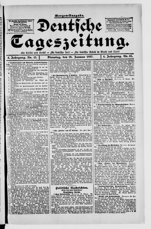 Deutsche Tageszeitung vom 26.01.1897