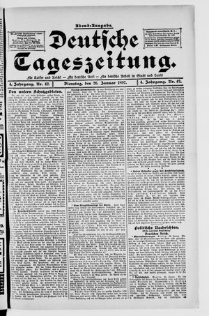 Deutsche Tageszeitung vom 26.01.1897