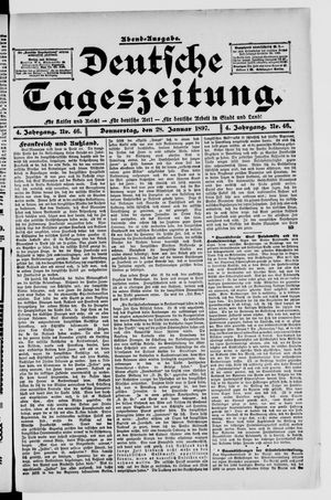Deutsche Tageszeitung vom 28.01.1897